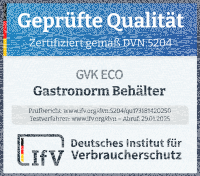 GN Behälter Gastronorm 2/3 100 mm gelocht/perforiert aus Edelstahl GVK ECO