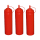 3 Stück rote Quetschflaschen 0,76Liter Dosierflasche Spenderflasche Dressingflasche