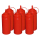 6 Stück rote Quetschflaschen 0,49 Liter Dosierflasche Spenderflasche Dressingflasche