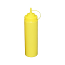 Je 2 Stück rot, gelb, transparente Quetschflaschen 0,76 Liter Dosierflasche Spenderflasche Dressingflasche