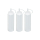 3 Stück transparente Quetschflaschen 0,26 Liter Dosierflasche Spenderflasche Dressingflasche