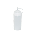 3 Stück transparente Quetschflaschen 0,49 Liter Dosierflasche Spenderflasche Dressingflasche