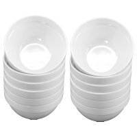 12 Stück Melaminschüssel Ø 12 cm in weiß Salatschüssel Beilagenschale