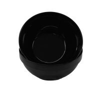 2 Stück Melaminschüssel Ø 23 cm in schwarz Salatschüssel Beilagenschale