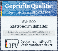 GN Deckel Gastronorm 2/3 mit Löffelaussparung aus Edelstahl GVK ECO