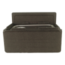 EPP Thermohauser Kühlbox Thermobox Transportbox inkl. 1x GN 1/1 200mm mit Fallgriffen+Deckel Silikonring