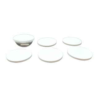 6 Stück Deckel Ø 12,5 cm in weiß passend für Ø 12 cm Melamin- Salat- und Glasschüssel