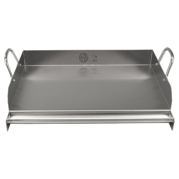 GVK ECO Edelstahl Grillplatte 41cm Grillaufsatz Grillpfanne Pizzaplatte
