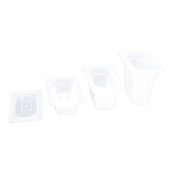 GN Behälter 1/9 65,100,150 mm aus Polypropylen Transparent, GN Deckel
