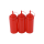 3er Set Quetschflasche Rot 0,45 Liter