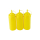 3er Set Quetschflasche Gelb 0,45 Liter