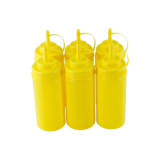 6er Set Quetschflasche Gelb 0,45 Liter