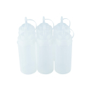 6er Set Quetschflasche Transparent 0,45 Liter