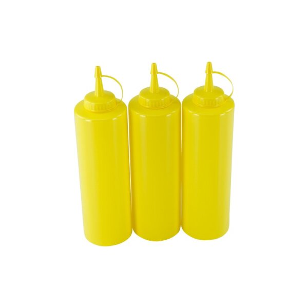 3er Set Quetschflasche Gelb 0,70 Liter