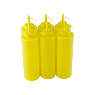 6er Set Quetschflasche Gelb 0,70 Liter
